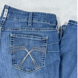 Ariat REAL Denim Low Rise Bootcut Jeans Blue Stretch Western 33L Women's
